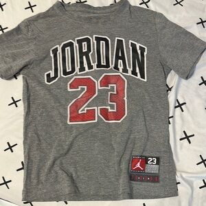 Jordan Athletic Tee in Gray and Red